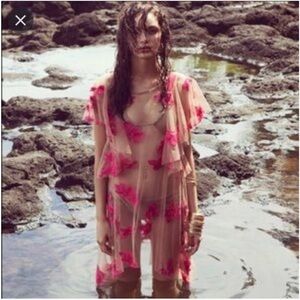 For love and lemons orchid nude mesh mini dress size XS